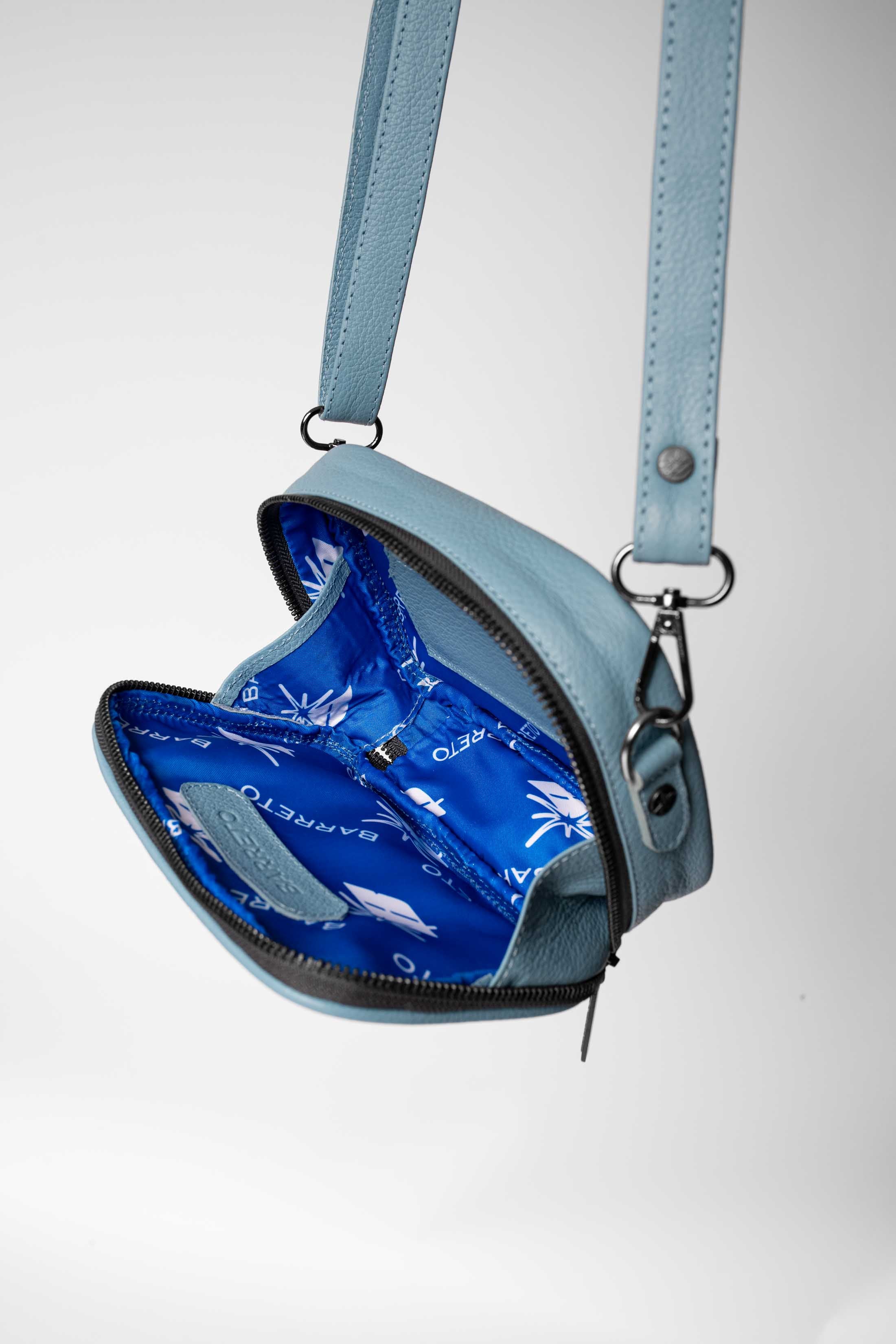 SHOULDER BAG - BABY BLUE (100% LEATHER)