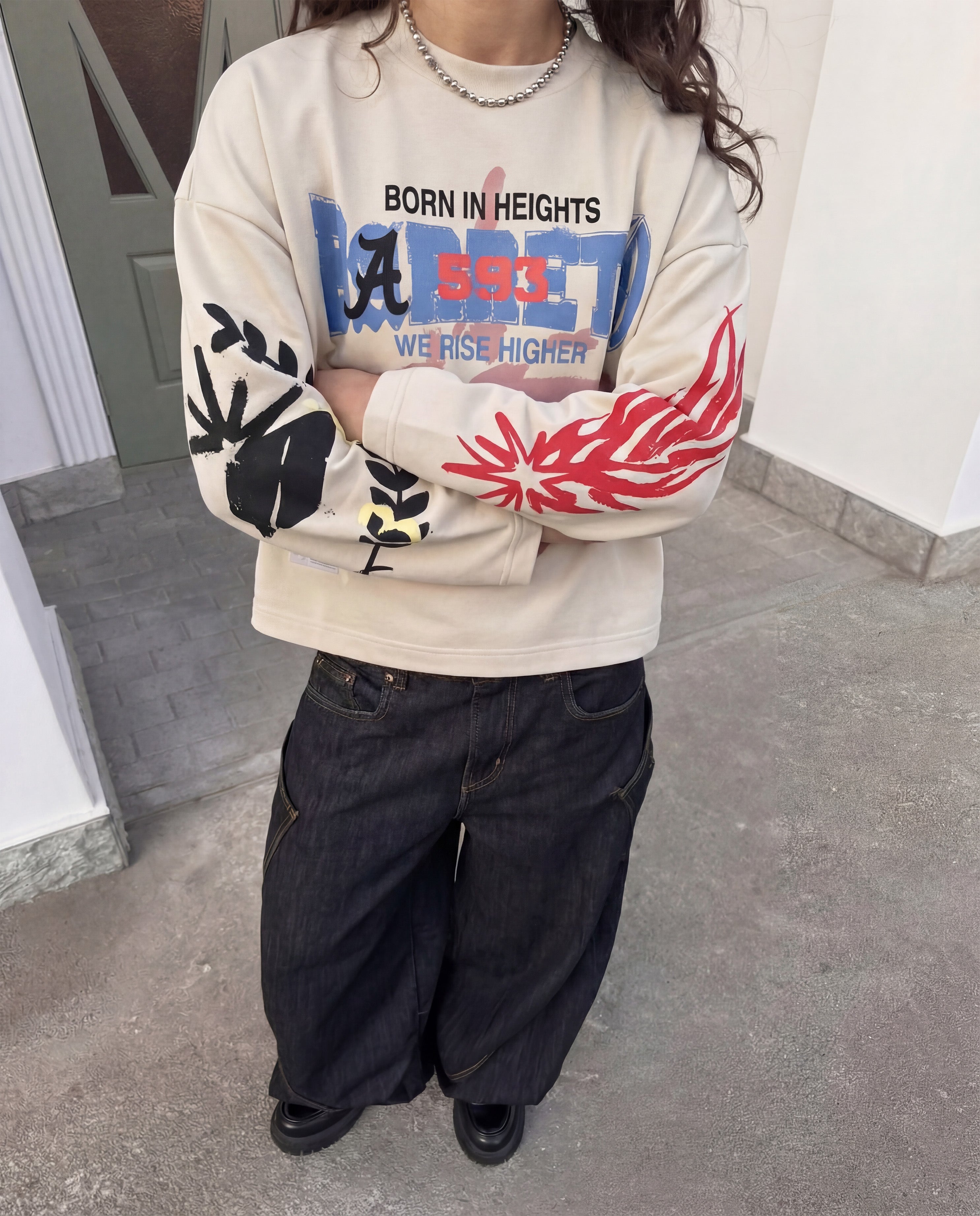 BEIGE 593 CREWNECK